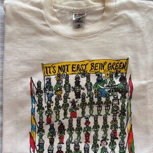 RARE Vintage Kermit The Frog Snoopy Graphic Tee